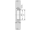 SCHROFF Face avant 19" avec découpe D-Sub, 1x25 pôles, 3U, 4 F, 2,5 mm, Al, RAL 7035