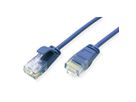 ROLINE Cordon Data Center UTP Cat.6A (Classe EA), LSOH, slim, bleu, 0,15 m