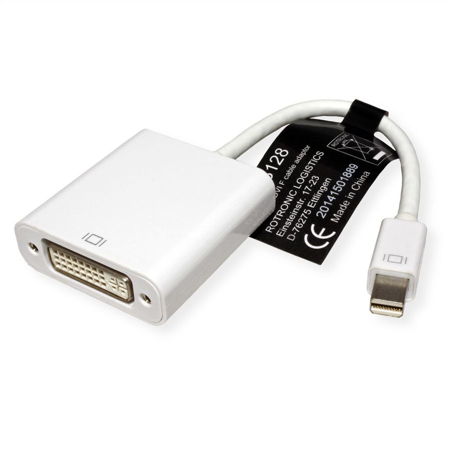 ROLINE Adaptateur Mini DisplayPort-DVI, MiniDP M - DVI F