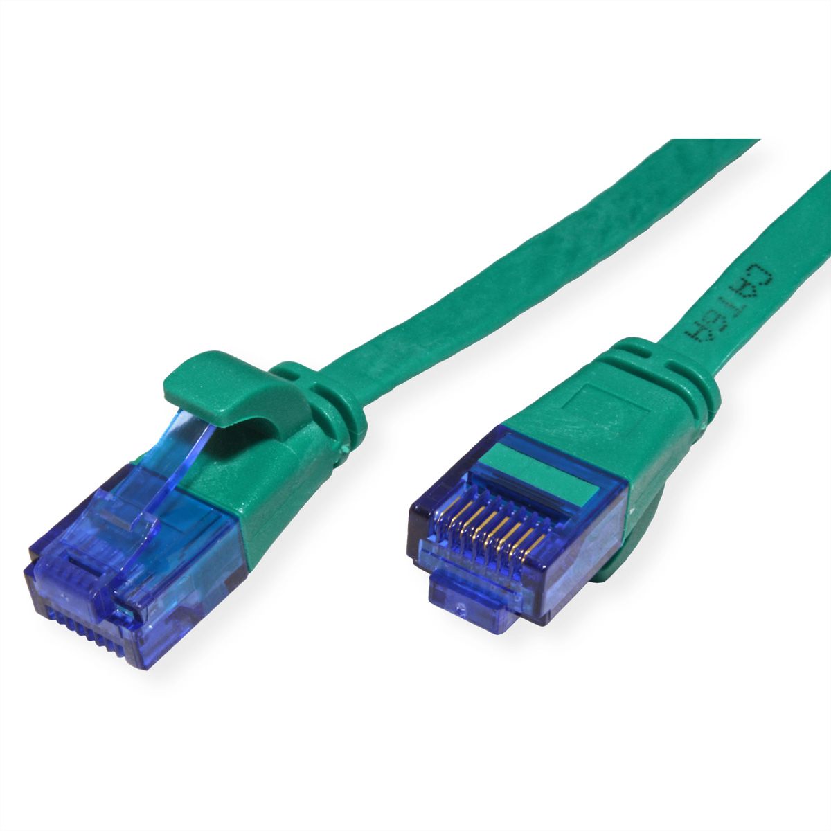 Cordon VALUE Cat.6A (Classe EA) UTP confectionné, plat, vert, 2 m