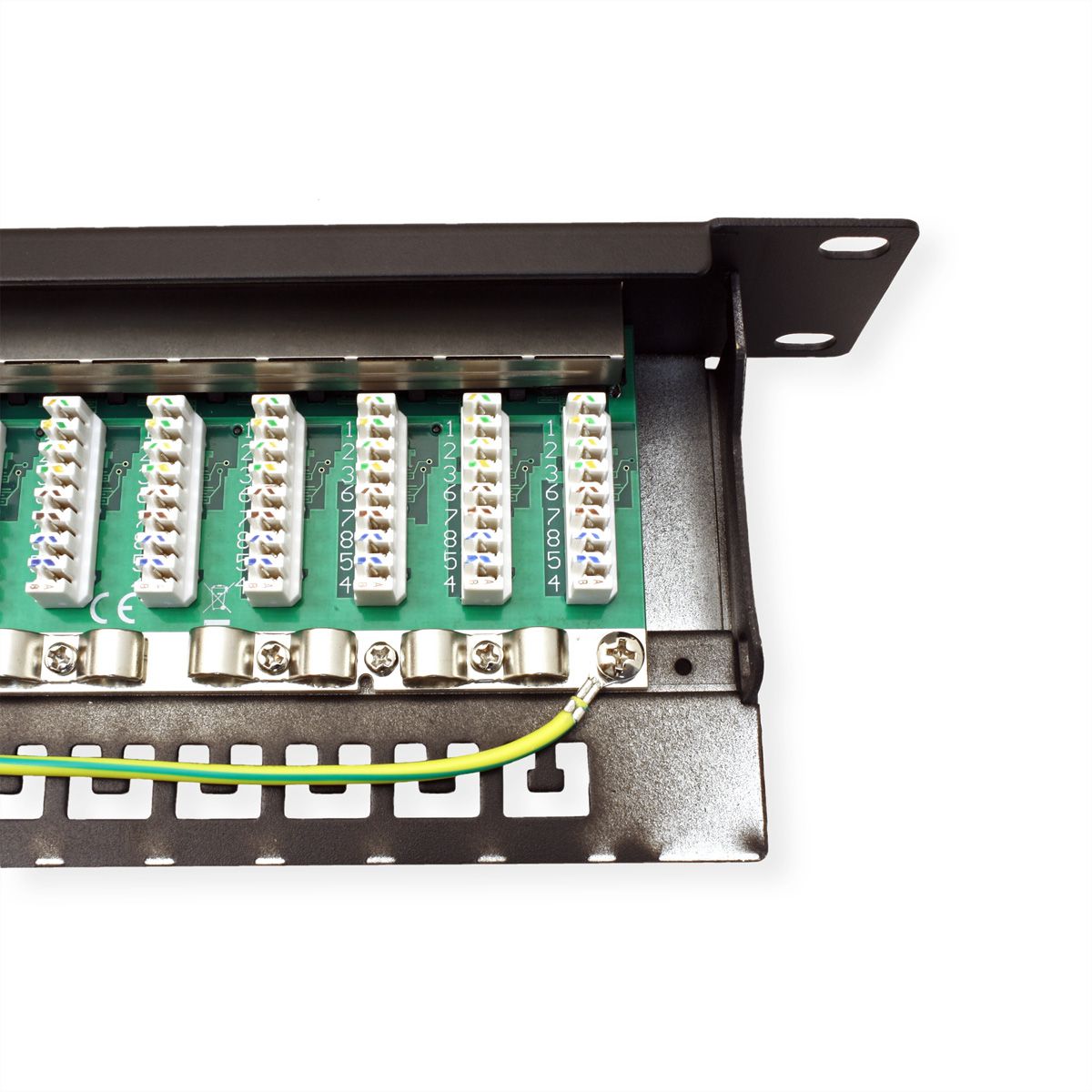 VALUE Panneau de brassage Cat.6A (Classe EA) 19", 24 ports, blindé, noir