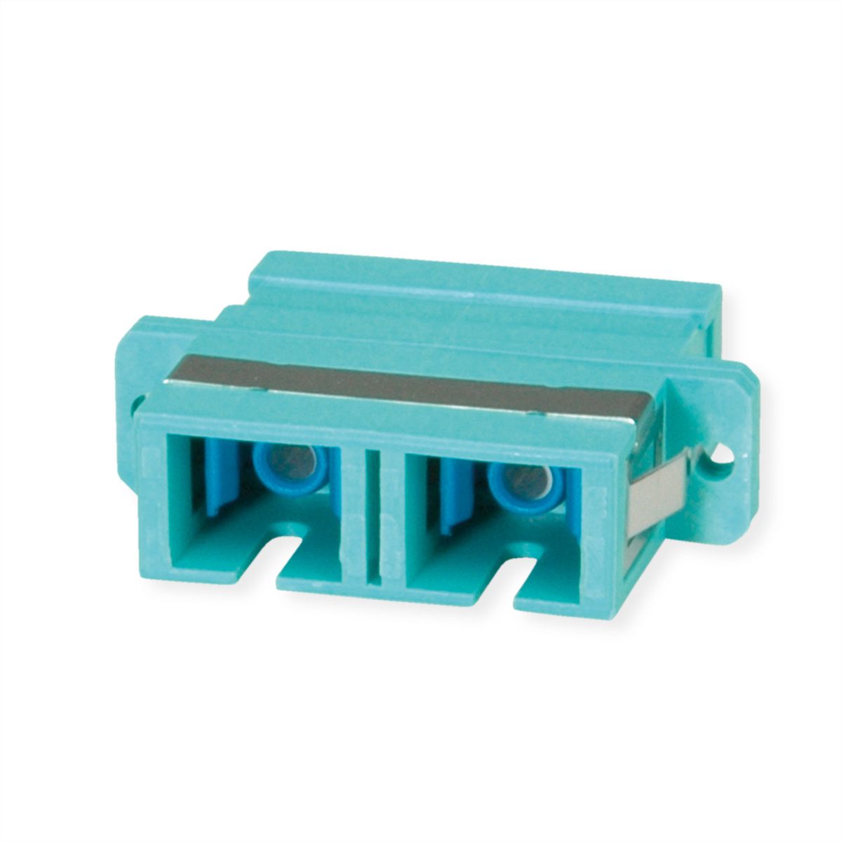 TELEGÄRTNER  Coupleur SC Duplex, Multimode, Manchon en céramique, boîtier en plastique, turquoise