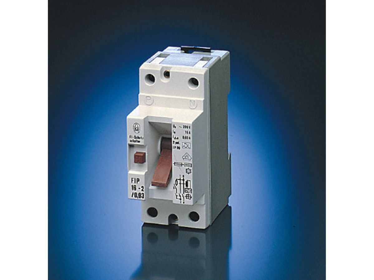 Modules de distribution de courant SCHROFF selon DIN 43880, Interrupteur de sécurité FI, 16 A, 30 mA