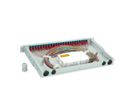 TELEGÄRTNER BASIS V Panneau fibre optique avec coupleurs & Pigtails , 24x LC Quad, bleu, OS2 PC