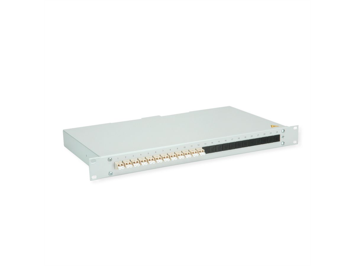 TELEGÄRTNER BASIS eco Panneau fibre optique, 12x LC Duplex, beige, OM2