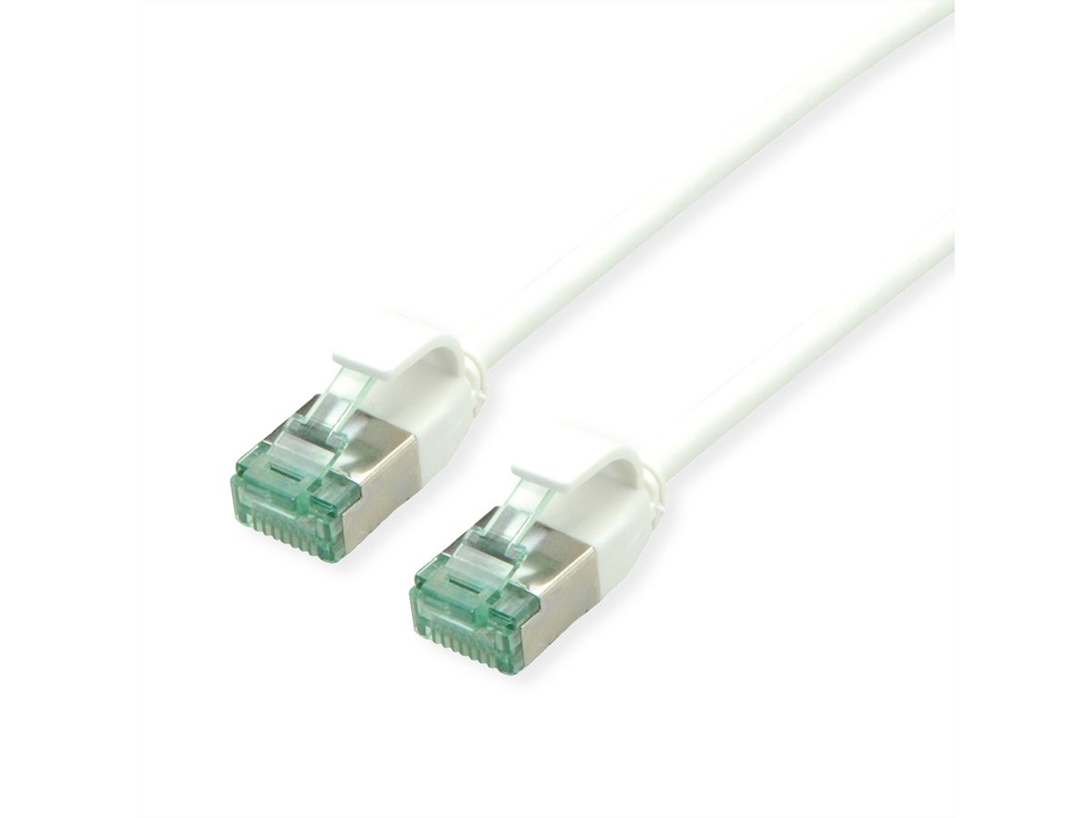 ROLINE RM Cordon DataCenter U/FTP Cat.6A (Classe EA), slim, blanc, 5 m