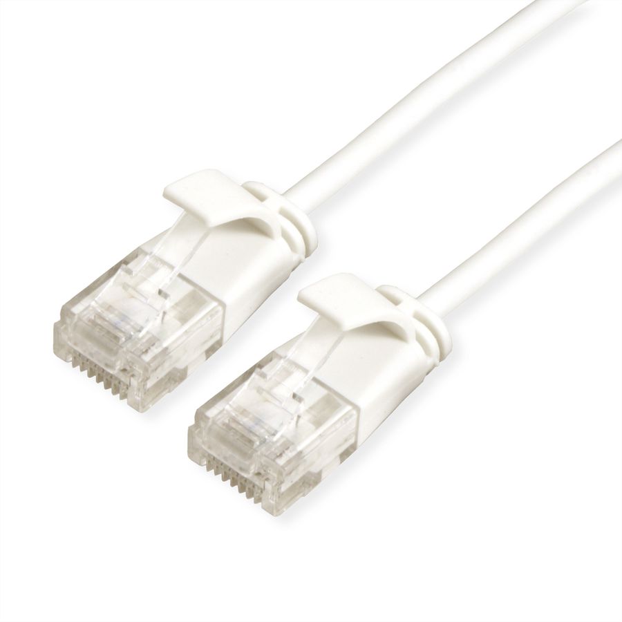 ROLINE Cordon Data Center UTP Cat.6A (Classe EA), LSOH, slim, blanc, 0,5 m