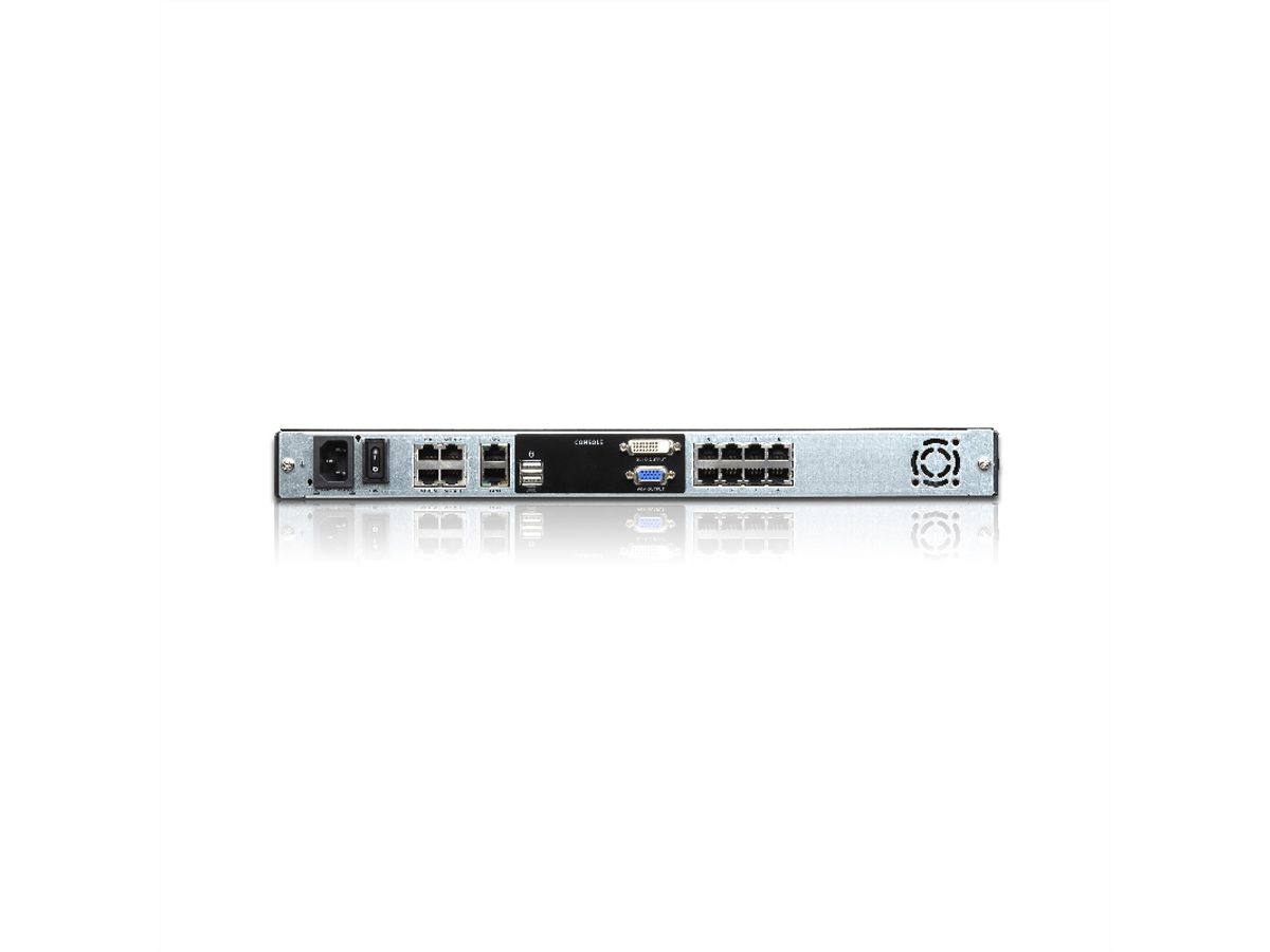 ATEN KL1108VN Commutateur KVM LCD 48cm à 8 ports Multi-Interface Cat 5 sur IP, FR-Layout