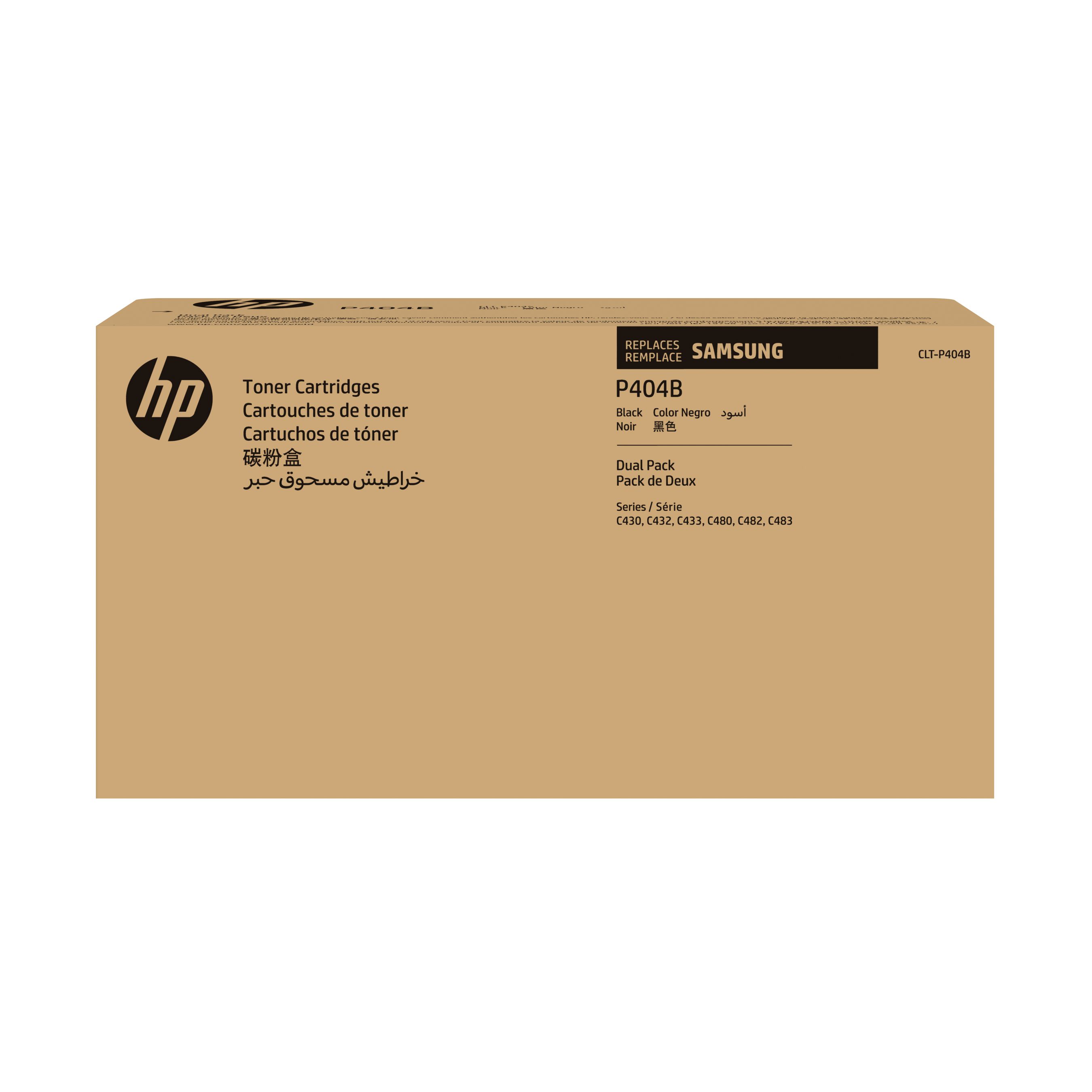 Samsung CLT-P404B Pack de 2 cartouches de toner noir authentiques