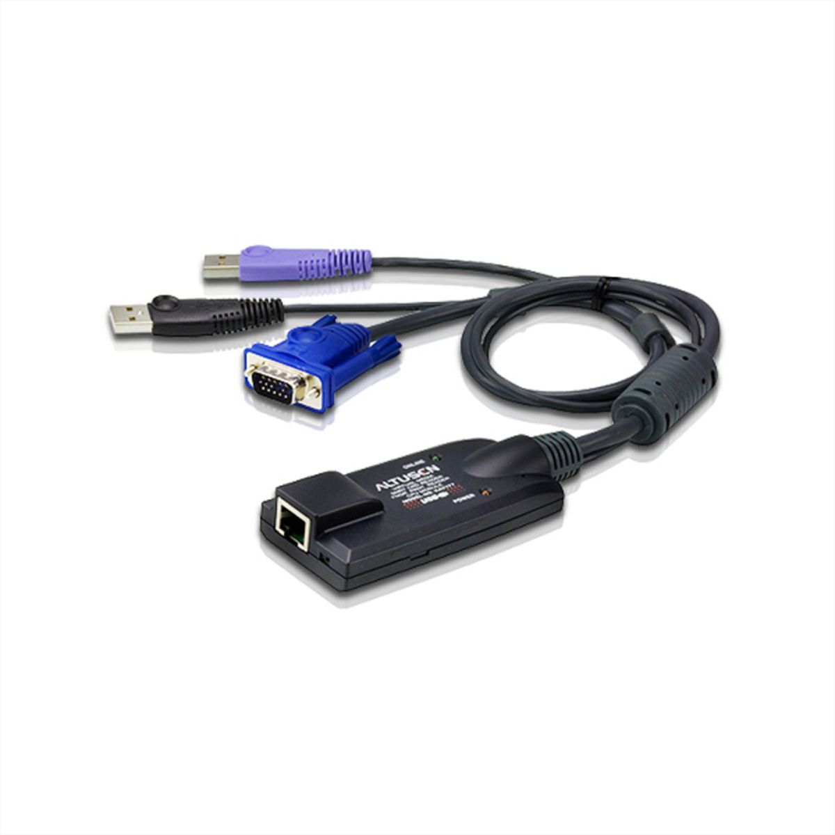 ATEN KA7177 Module CPU KVM USB-VGA Cat.5e/6, lecteur de carte, supports virtuels