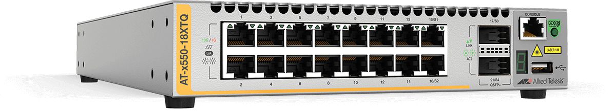 Allied Telesis AT-x550-18XTQ-50 Géré L3 10G Ethernet (100/1000/10000) Gris