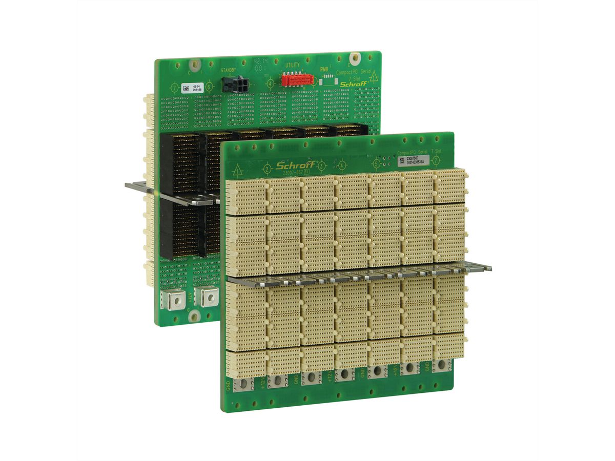 Carte-mère série CPCI SCHROFF, 3 U, 7 slots, System Slot Left, Single Star, avec RIO