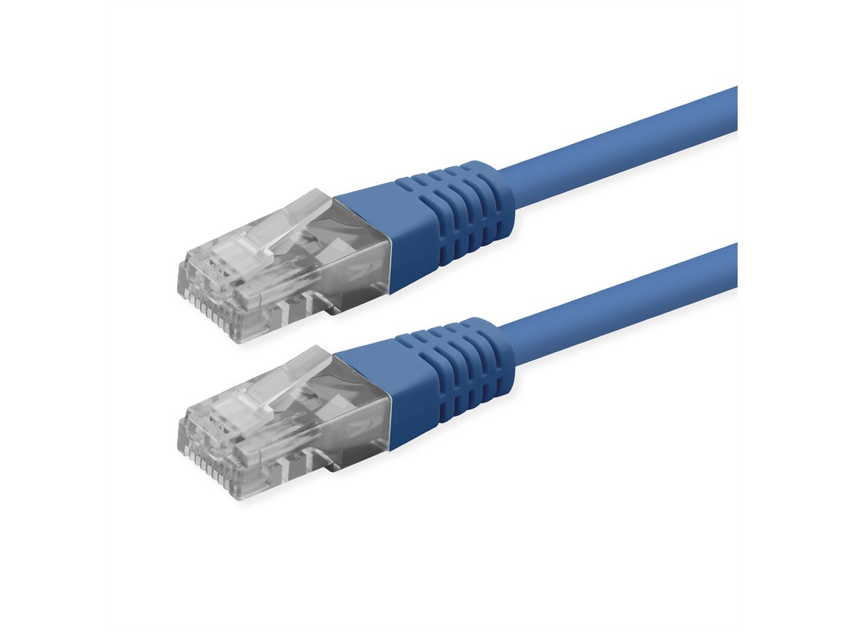 ROLINE Cordon Cat.6 (Classe E), UTP, PoE, bleu, 2 m