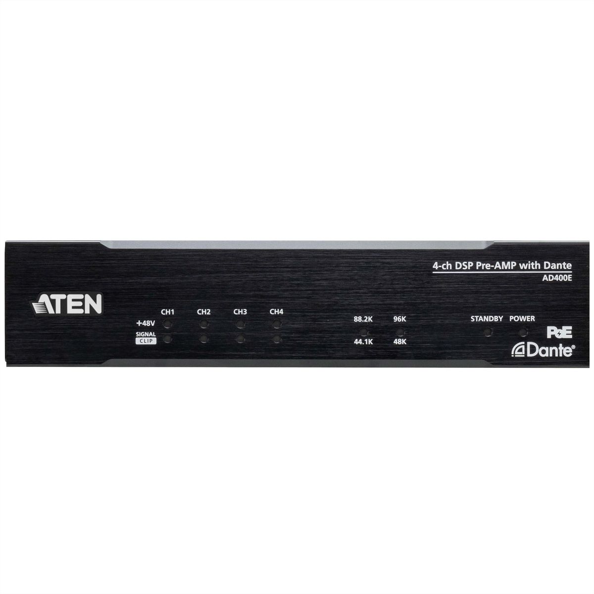 ATEN AD400E Préamplificateur micro/ligne 4 canaux avec DSP et sortie Dante