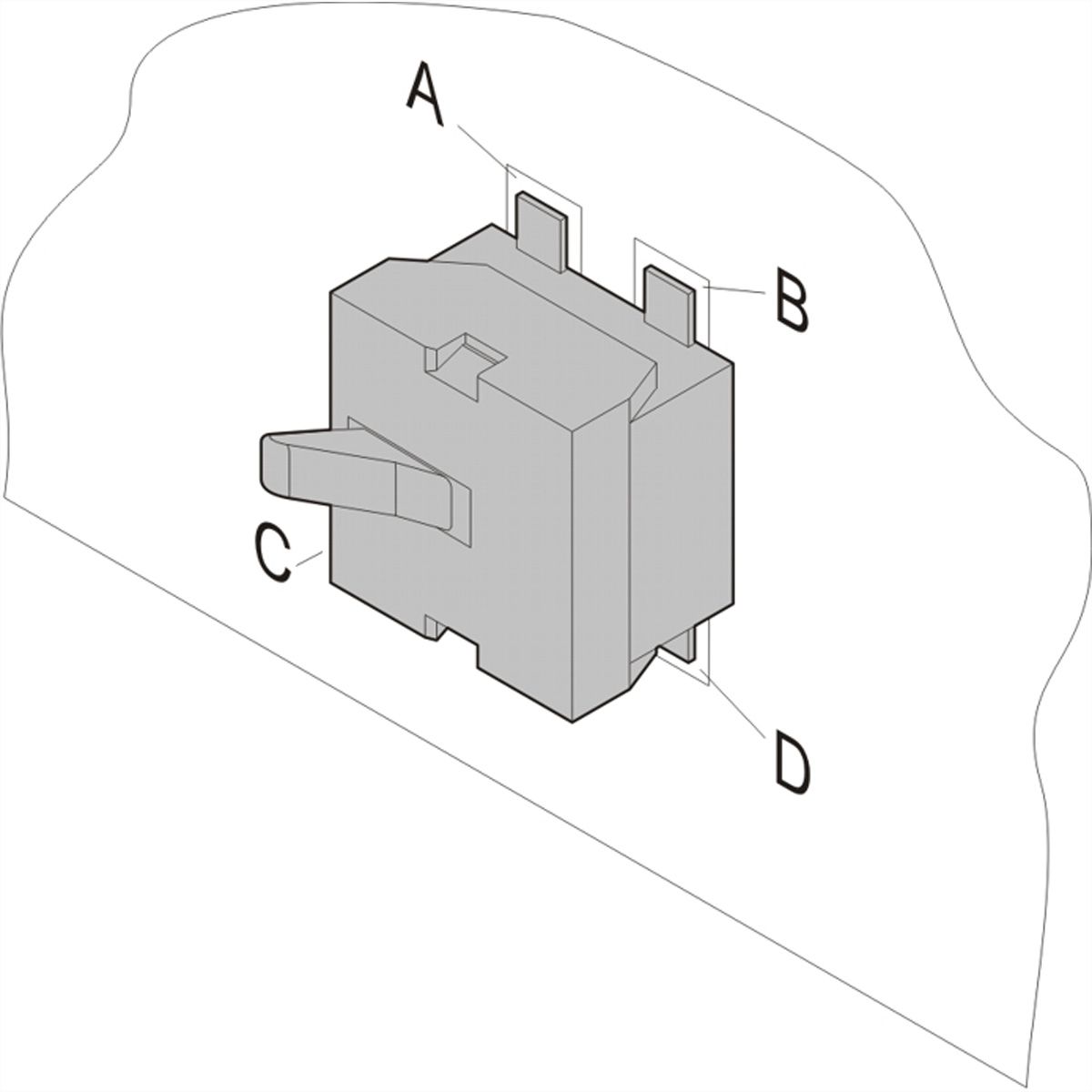 Microrupteur SCHROFF pour modules AMC