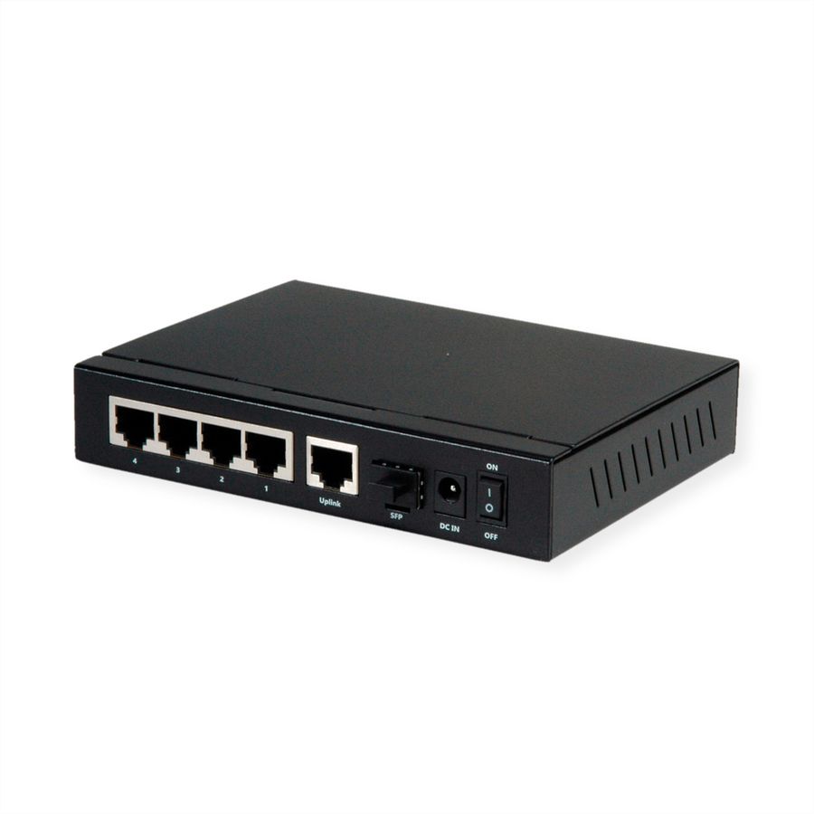 ROLINE Switch Gigabit Ethernet, 6 ports (5xGB + 1x SFP,  4x PoE+)