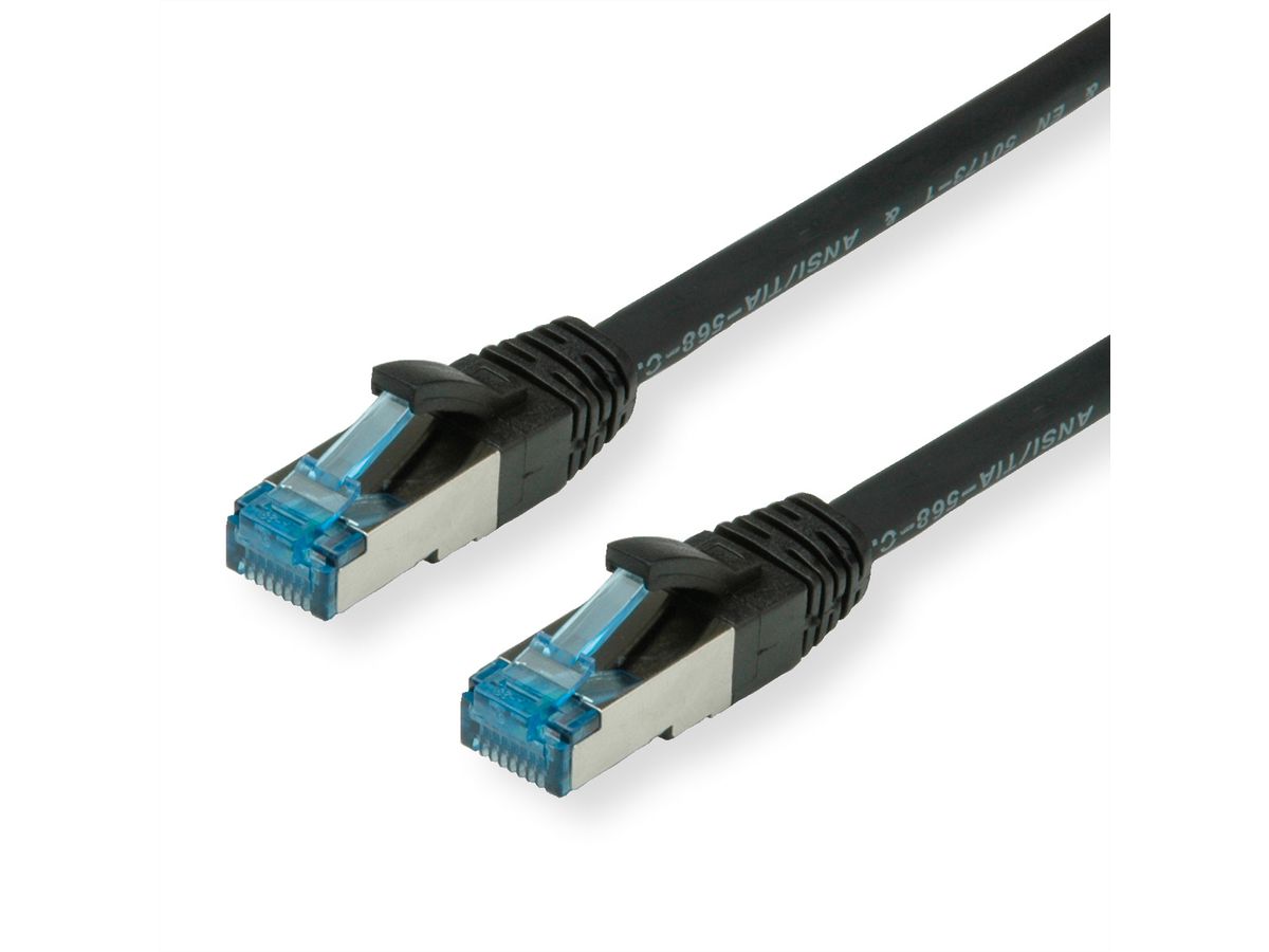 Cordon VALUE Cat.6A (Classe EA) / 10 Gigabit S/FTP, LSOH, noir, 20 m