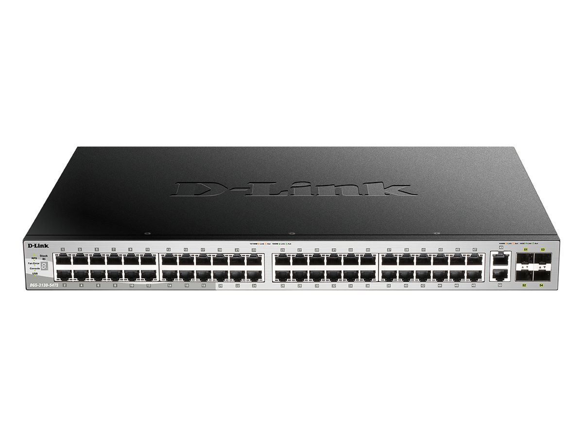 D-Link DGS-3130-54TS/E commutateur réseau Géré L3 Gigabit Ethernet (10/100/1000) Gris