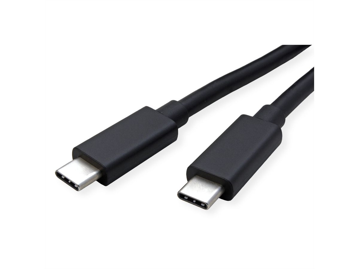 ROLINE Câble USB4 Gen3x2, C–C, M/M, 240W, noir, 1 m