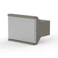Poignée statique en plastique SCHROFF en forme de trapèze, gris, 40 CV