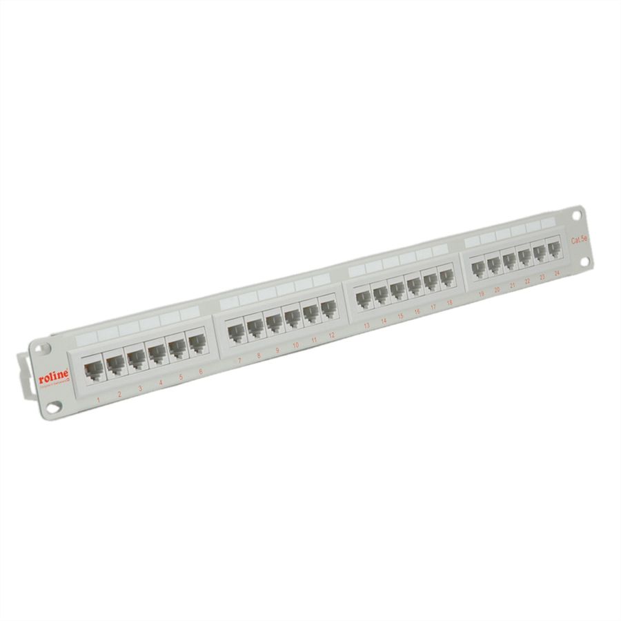 ROLINE Panneau de brassage 19" Cat.5e (Classe D) UTP, 24 ports, gris