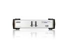 ATEN CS1742 Switch KVM 2 ports, DualView VGA, USB, USB-Hub, Audio