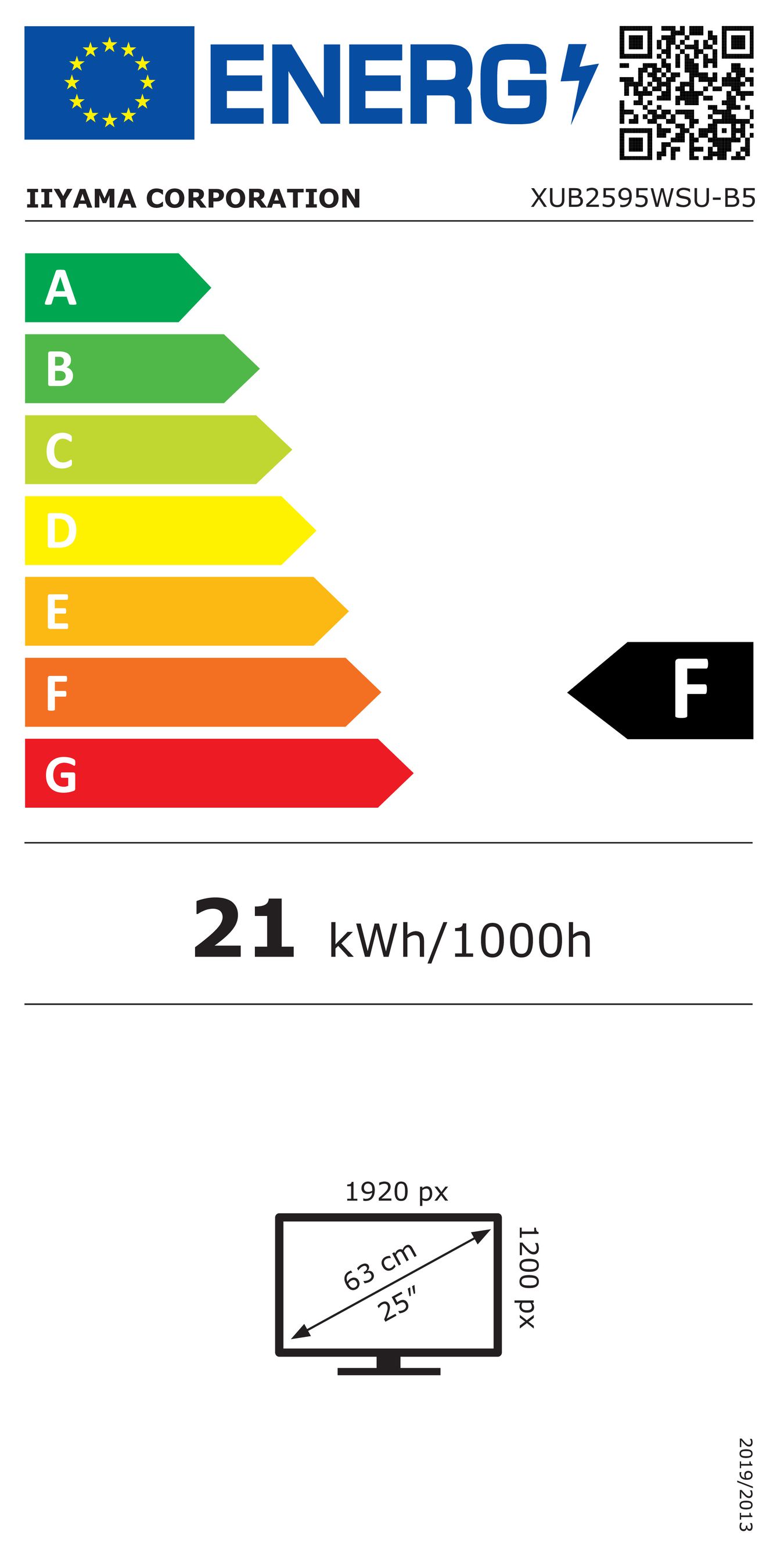 iiyama ProLite XUB2595WSU-B5 écran plat de PC 63,5 cm (25") 1920 x 1200 pixels WUXGA LED Noir