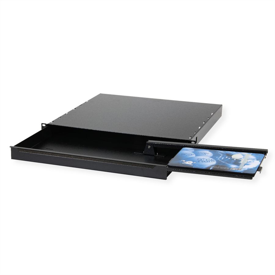 Tiroir clavier 19" 1UH, sans clavier, noir