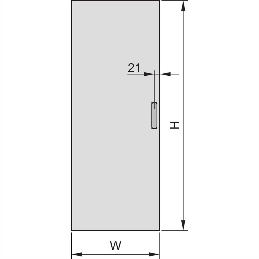 Porte acier Eurorack SCHROFF, Angle d'ouverture 120°, RAL 7035, 38 U 800W