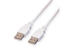 VALUE Câble USB 2.0 Type A-A, blanc, 0,8 m