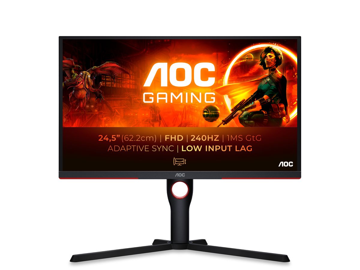 AOC G3 25G3ZM/BK écran plat de PC 62,2 cm (24.5") 1920 x 1080 pixels Full HD Noir, Rouge