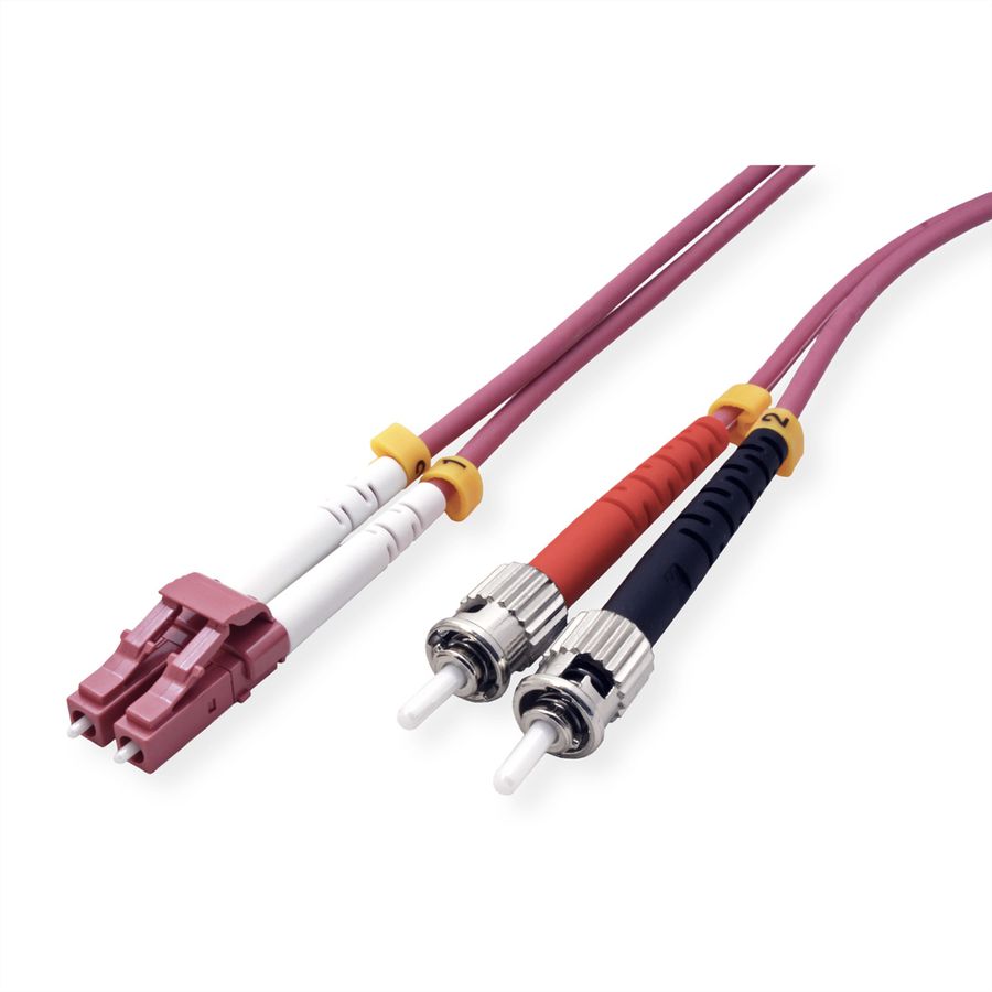 VALUE Câble FO 50/125µm, LC/ST, OM4, LSOH, violet, 5 m