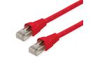 TELEGÄRTNER Cordon S/FTP, Cat.6A, LSOH, rouge, 4 m