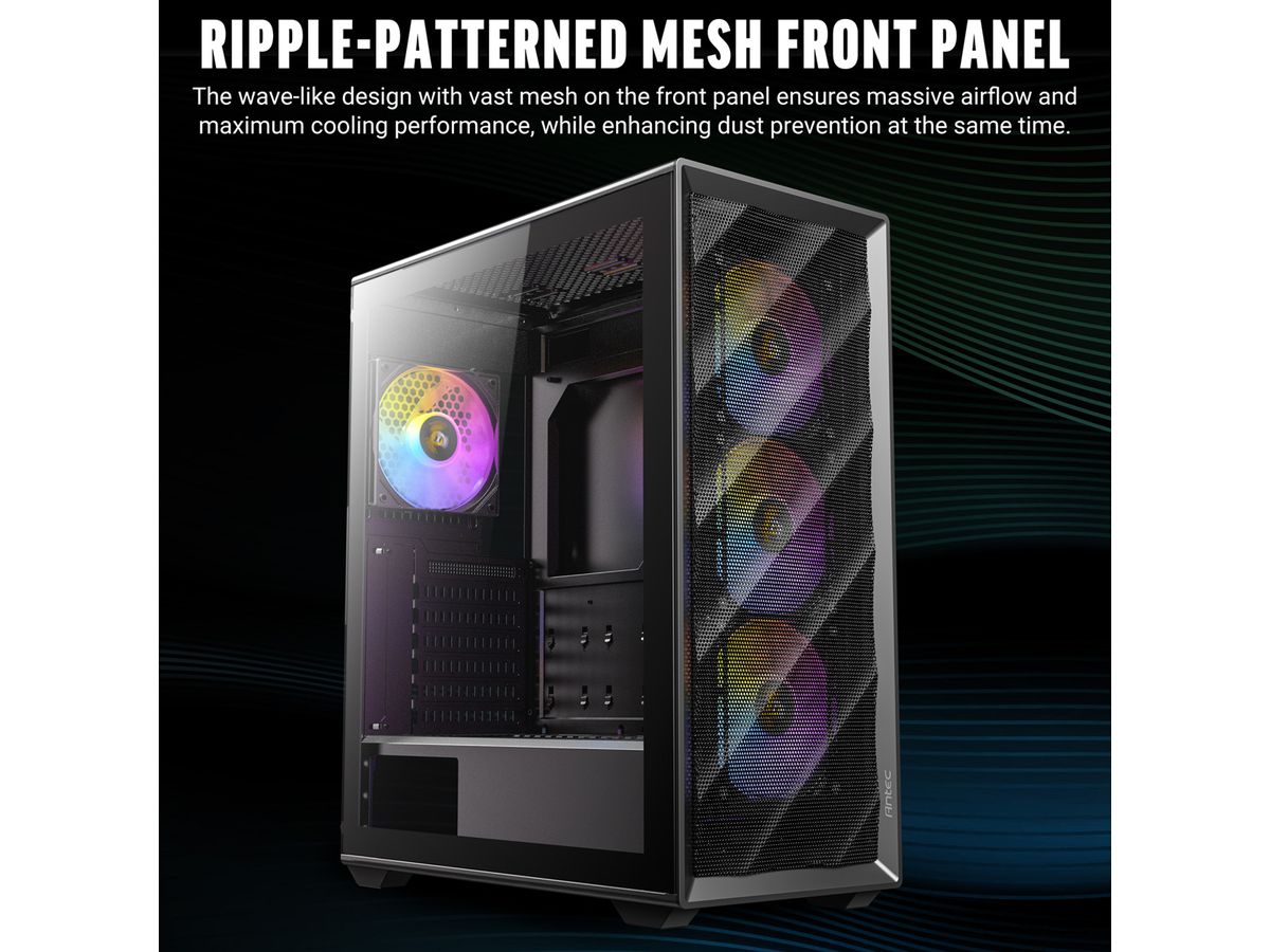 ANTEC AX85 ARGB Boîtier PC Midi Tower Gaming ATX, noir
