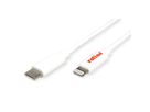 ROLINE Câble de charge et de synchronisation USB type C pour appareils Apple avec connecteur Lightning, blanc, 1 m