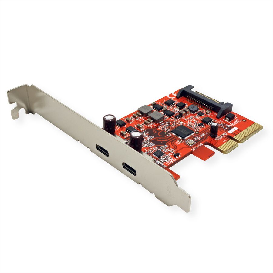 ROLINE Carte PCI-Express, USB 3.2 Gen 2, 2 ports type C