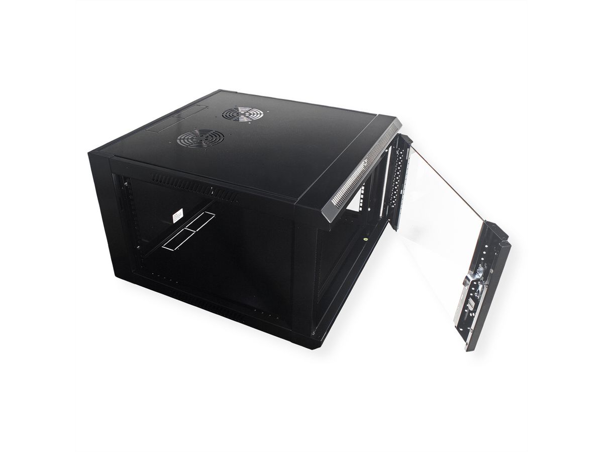 VALUE Armoire murale 6UH (HxLxP) 368 x 570 x 600mm, noir