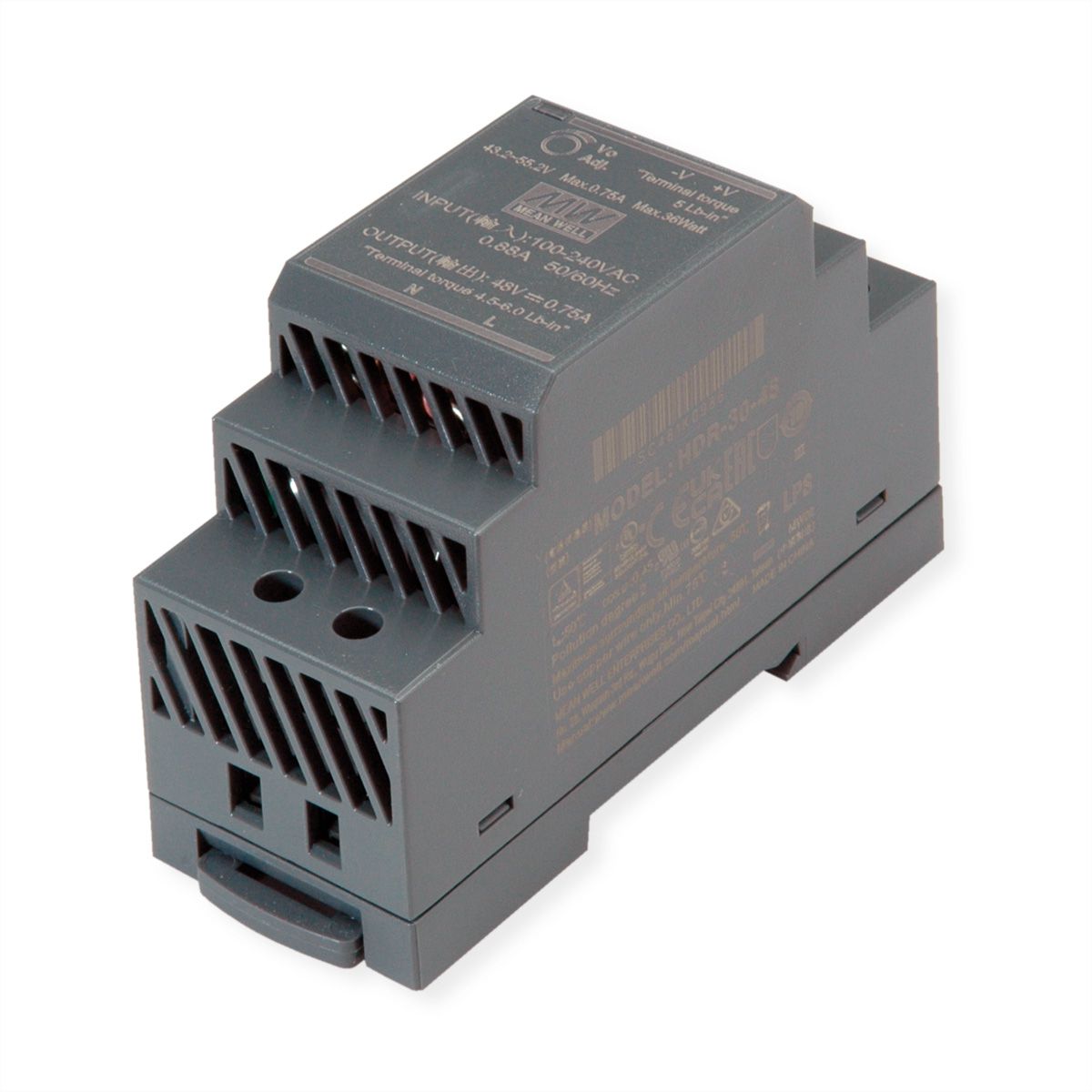 MEAN WELL HDR-30-48 Bloc d'alimentation sur rail DIN 30 W 48 V CC