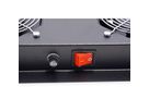 ROLINE 19" Unité de ventilation de toit, 4 ventilateurs, Thermostat pour baie serveur, noire
