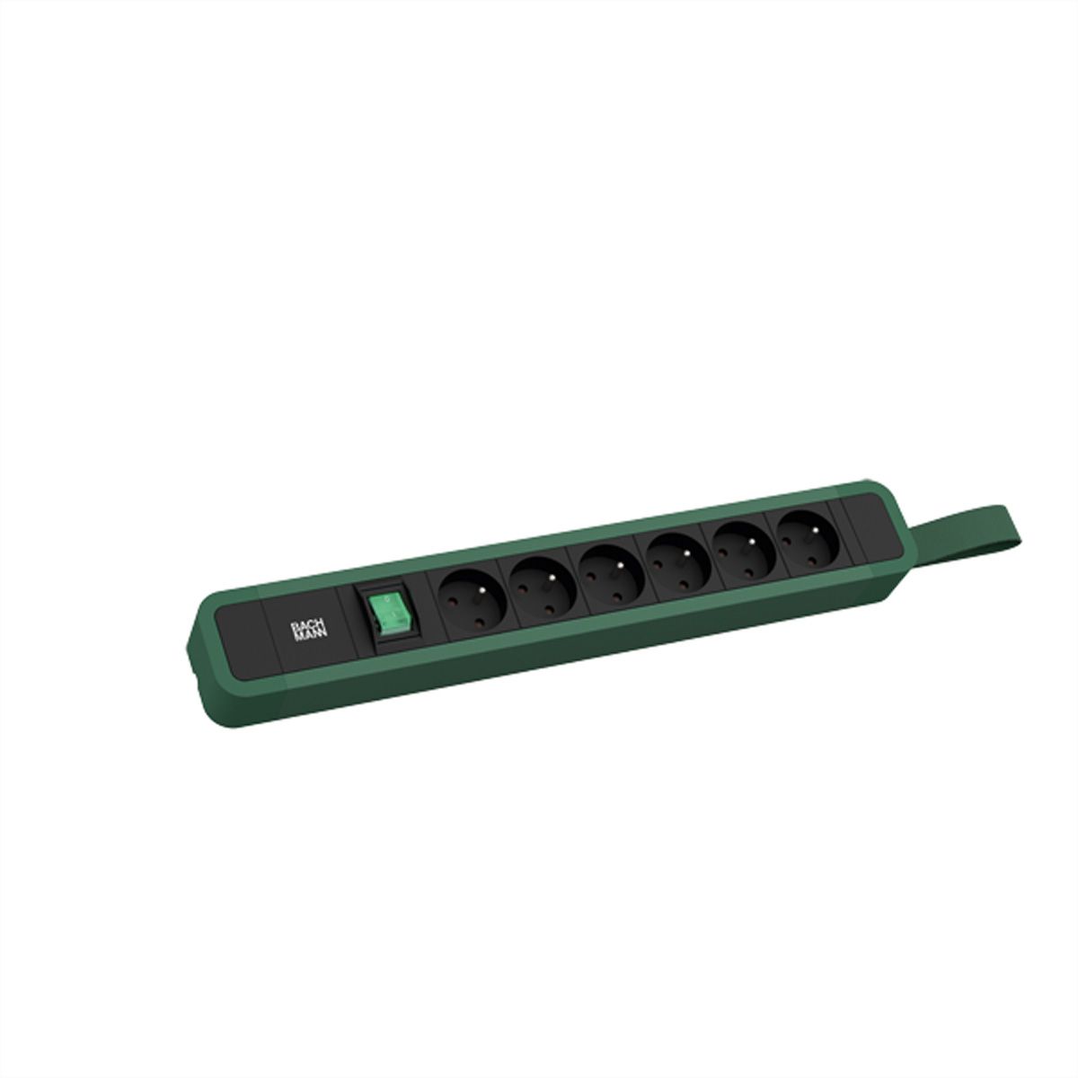 BACHMANN PRIMO 2 6xUTE 1xinterrupteur, avec boucle 2,0m CEE7/7 RAL6028