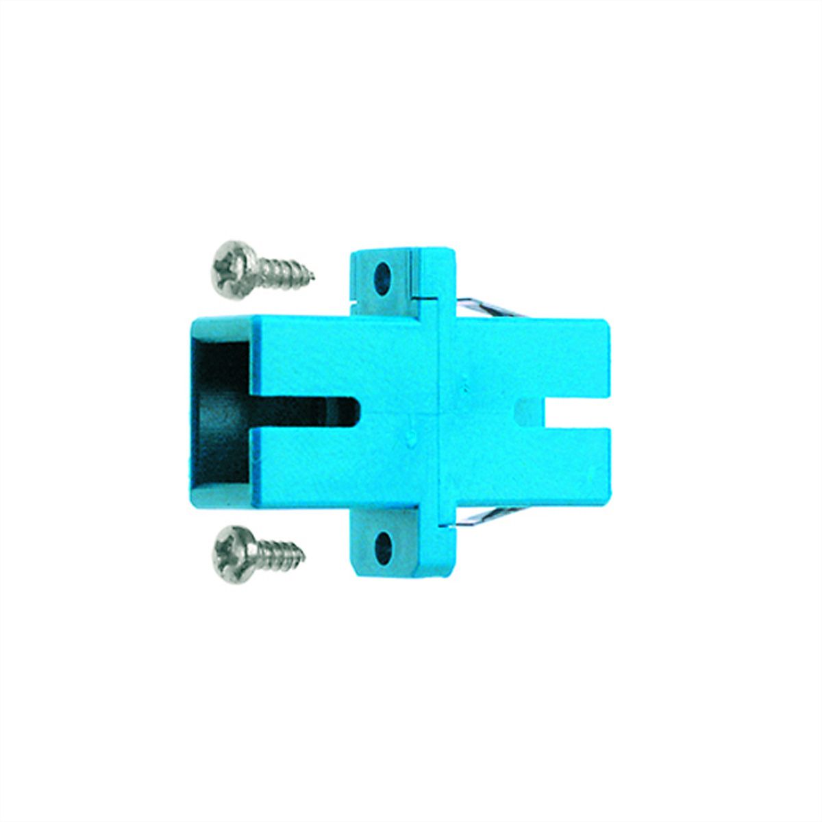 TELEGÄRTNER  Coupleur SC Duplex, Multimode, Manchon en céramique, boîtier en plastique, turquoise