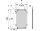 Unité enfichable de type cadre SCHROFF, panneau arrière, lisse, 3 U, 8 HP
