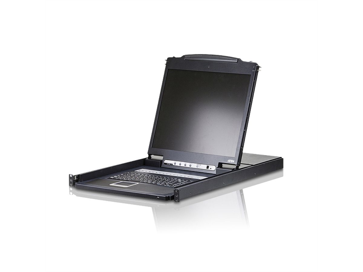 ATEN CL1316N Commutateur KVM VGA LCD à un seul rail PS/2-USB 16 ports, FR-Layout