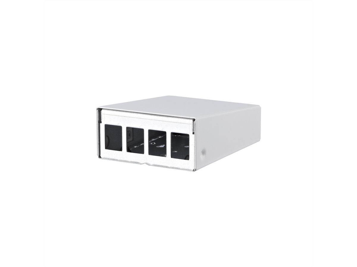 METZ CONNECT Keystone boîtier en saillie 4 ports blanc pur, non équipé