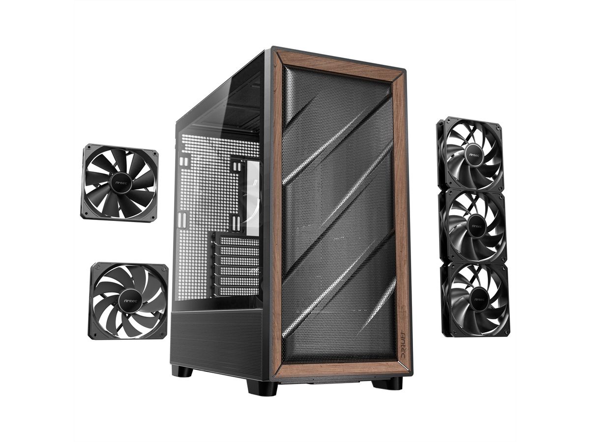 ANTEC FLUX Boîtier PC Midi Tower Gaming ATX, noir