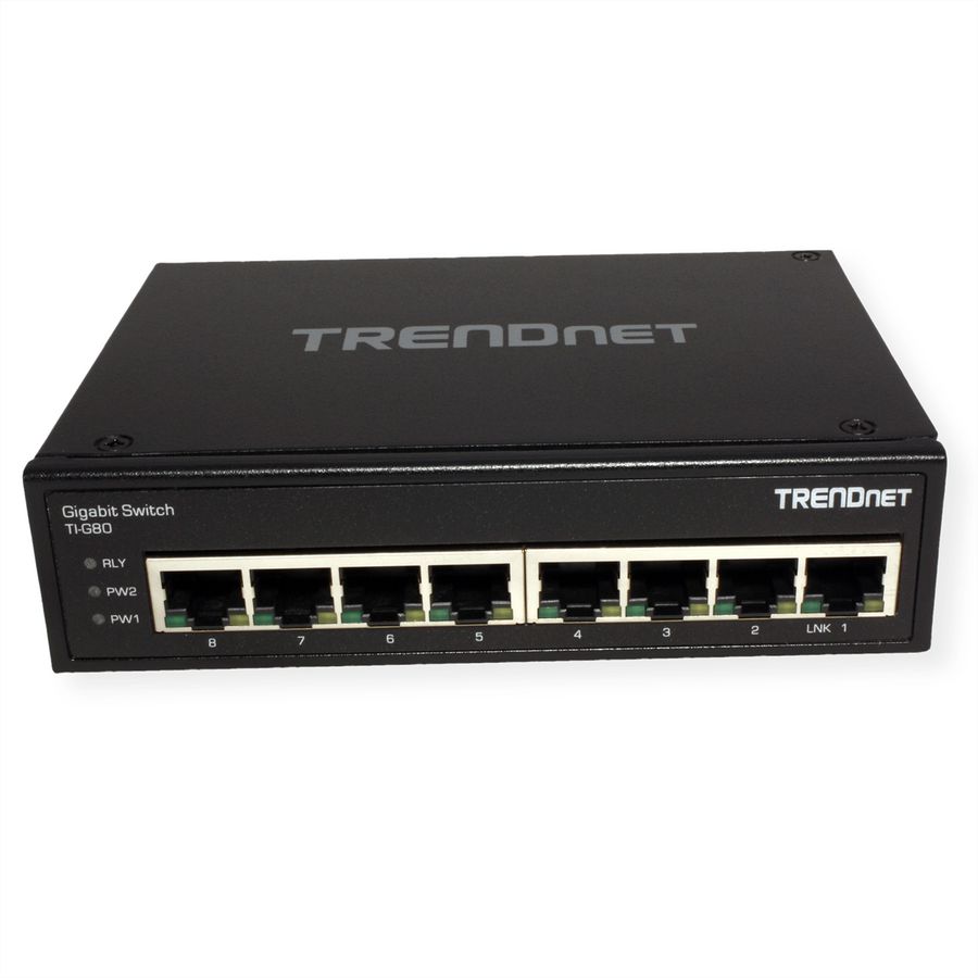 TRENDnet TI-G80 Switch Rail DIN Gigabit industriel renforcé à 8 ports