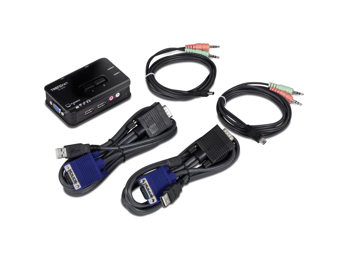 TRENDnet TK-209K Kit de switch KVM USB à 2 ports avec fonction audio