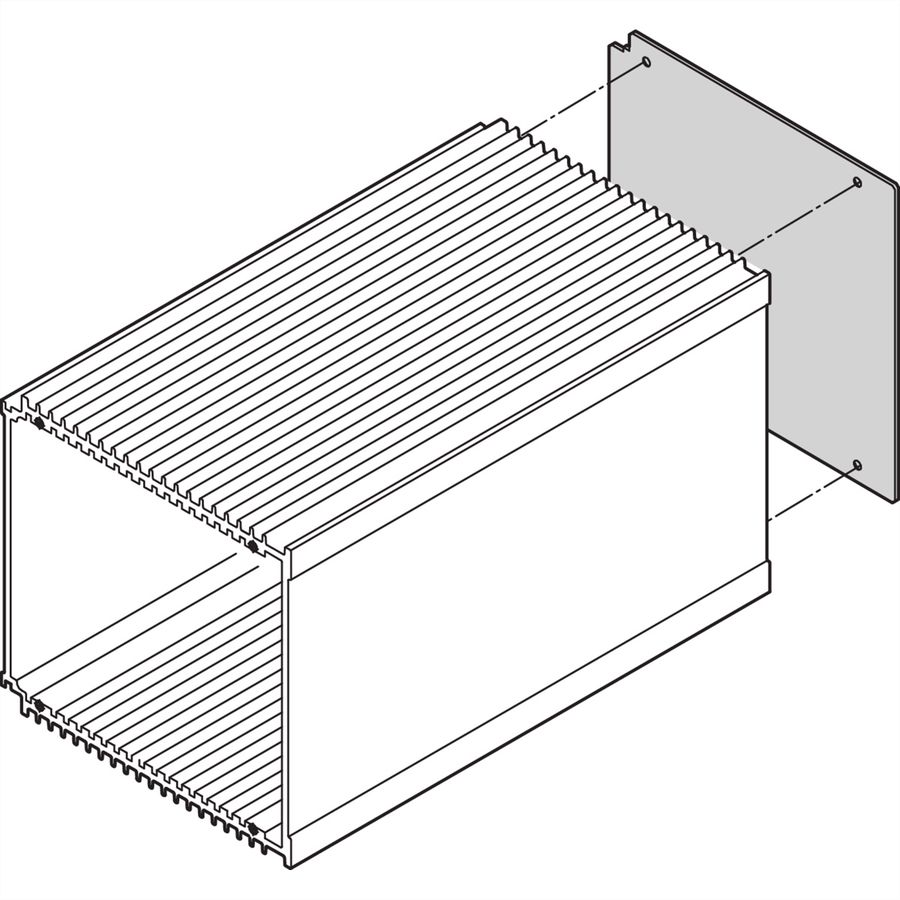 Panneau arrière de l'unité enfichable SCHROFF HF, sans découpe, 3 U, 10 CV