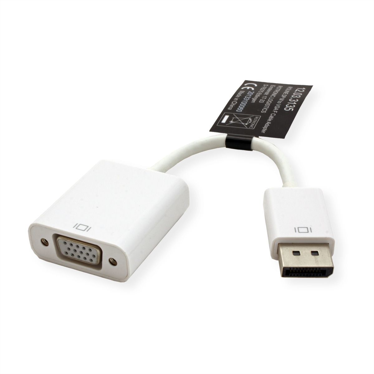 ROLINE Adaptateur DisplayPort-VGA, DP M - VGA F