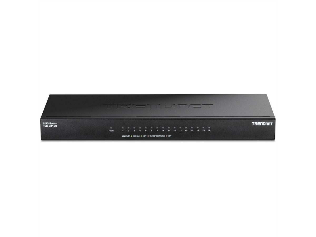 TRENDnet  TEG-S3160 Switch de bureau 2,5G non administrable à 16 ports